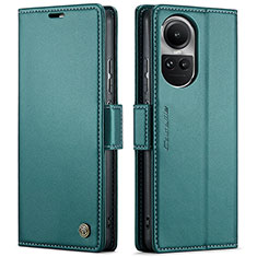Leather Case Stands Flip Cover Holder C03S for Oppo Reno10 5G Green