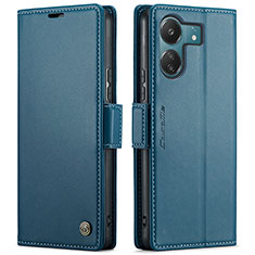 Leather Case Stands Flip Cover Holder C03S for Xiaomi Redmi 13C Blue