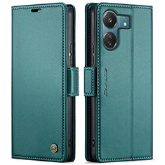 Leather Case Stands Flip Cover Holder C03S for Xiaomi Redmi 13C Green