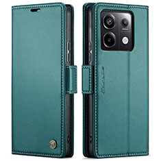 Leather Case Stands Flip Cover Holder C03S for Xiaomi Redmi Note 13 Pro 5G Green