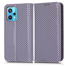 Leather Case Stands Flip Cover Holder C03X for Realme 9 Pro+ Plus 5G Purple
