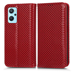 Leather Case Stands Flip Cover Holder C03X for Realme 9i 4G Red