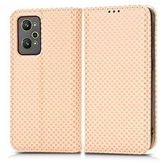 Leather Case Stands Flip Cover Holder C03X for Realme GT Neo 3T 5G Gold