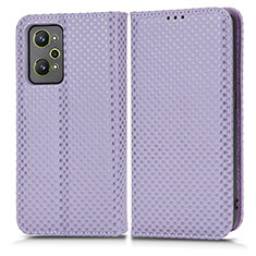 Leather Case Stands Flip Cover Holder C03X for Realme GT Neo 3T 5G Purple