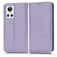 Leather Case Stands Flip Cover Holder C03X for Realme GT Neo3 5G Purple