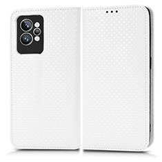 Leather Case Stands Flip Cover Holder C03X for Realme GT2 Pro 5G White