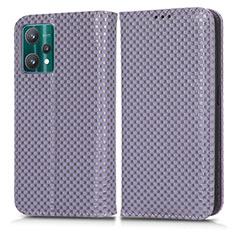 Leather Case Stands Flip Cover Holder C03X for Realme V25 5G Purple