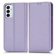 Leather Case Stands Flip Cover Holder C03X for Samsung Galaxy M23 5G Purple
