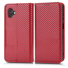 Leather Case Stands Flip Cover Holder C03X for Samsung Galaxy XCover 6 Pro 5G Red