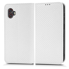 Leather Case Stands Flip Cover Holder C03X for Samsung Galaxy XCover 6 Pro 5G White