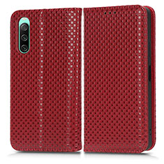 Leather Case Stands Flip Cover Holder C03X for Sony Xperia 10 IV Red