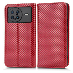 Leather Case Stands Flip Cover Holder C03X for Vivo X Note Red