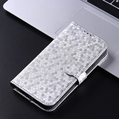 Leather Case Stands Flip Cover Holder C03X for Xiaomi Poco F5 Pro 5G Silver