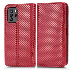 Leather Case Stands Flip Cover Holder C03X for Xiaomi Poco X3 GT 5G Red
