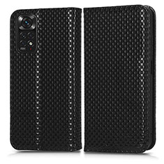 Leather Case Stands Flip Cover Holder C03X for Xiaomi Redmi Note 11 4G (2022) Black