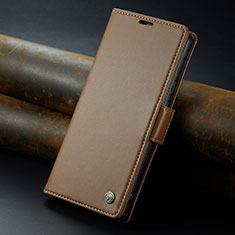 Leather Case Stands Flip Cover Holder C04S for Google Pixel 8a 5G Brown