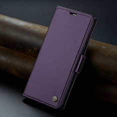 Leather Case Stands Flip Cover Holder C04S for Huawei Mate 60 Purple