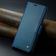 Leather Case Stands Flip Cover Holder C04S for Oppo Reno8 T 4G Blue