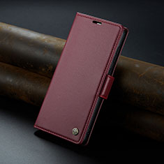 Leather Case Stands Flip Cover Holder C04S for Xiaomi Mi 13T Pro 5G Red