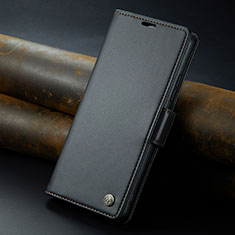 Leather Case Stands Flip Cover Holder C04S for Xiaomi Redmi 12 5G Black