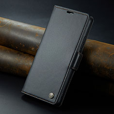 Leather Case Stands Flip Cover Holder C04S for Xiaomi Redmi 13C Black