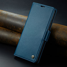 Leather Case Stands Flip Cover Holder C04S for Xiaomi Redmi Note 13 5G Blue