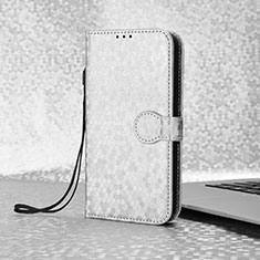 Leather Case Stands Flip Cover Holder C04X for Google Pixel 5 Silver