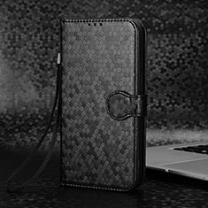 Leather Case Stands Flip Cover Holder C04X for Huawei P60 Art Black