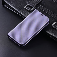 Leather Case Stands Flip Cover Holder C04X for Xiaomi Redmi 9C Purple