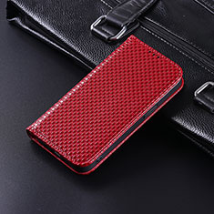 Leather Case Stands Flip Cover Holder C04X for Xiaomi Redmi 9C Red