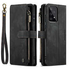 Leather Case Stands Flip Cover Holder C05S for Samsung Galaxy A33 5G Black