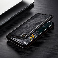 Leather Case Stands Flip Cover Holder C05S for Samsung Galaxy S20 Plus 5G Black