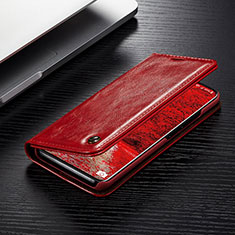 Leather Case Stands Flip Cover Holder C05S for Samsung Galaxy S20 Plus 5G Red