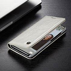 Leather Case Stands Flip Cover Holder C05S for Samsung Galaxy S20 Plus White