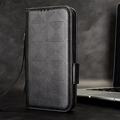 Leather Case Stands Flip Cover Holder C05X for Google Pixel 4a 5G Black