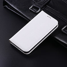 Leather Case Stands Flip Cover Holder C06X for Google Pixel 4 White