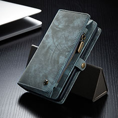 Leather Case Stands Flip Cover Holder C11S for Samsung Galaxy S21 5G Blue