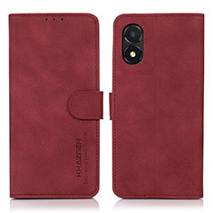 Leather Case Stands Flip Cover Holder D01Y for Huawei Honor X5 Red