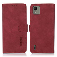Leather Case Stands Flip Cover Holder D01Y for Nokia C110 Red