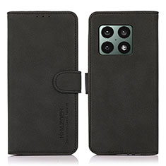 Leather Case Stands Flip Cover Holder D01Y for OnePlus 10 Pro 5G Black