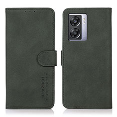 Leather Case Stands Flip Cover Holder D01Y for Realme Q5i 5G Blue