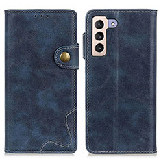 Leather Case Stands Flip Cover Holder D01Y for Samsung Galaxy S21 FE 5G Blue