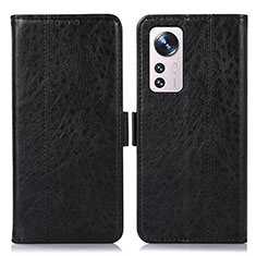 Leather Case Stands Flip Cover Holder D01Y for Xiaomi Mi 12S 5G Black