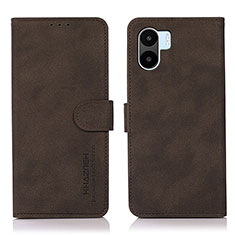 Leather Case Stands Flip Cover Holder D01Y for Xiaomi Redmi A1 Brown