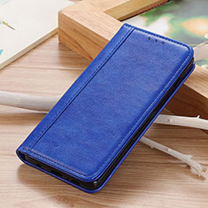 Leather Case Stands Flip Cover Holder D02Y for Motorola Moto G10 Blue