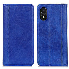 Leather Case Stands Flip Cover Holder D03Y for Huawei Honor X5 Blue