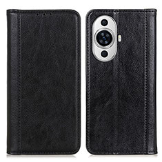 Leather Case Stands Flip Cover Holder D03Y for Huawei Nova 11 Pro Black
