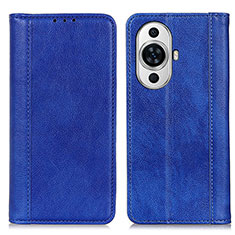 Leather Case Stands Flip Cover Holder D03Y for Huawei Nova 11 Ultra Blue