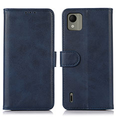 Leather Case Stands Flip Cover Holder D03Y for Nokia C110 Blue