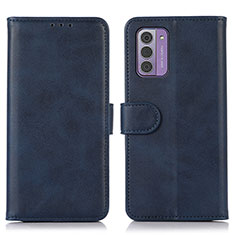 Leather Case Stands Flip Cover Holder D03Y for Nokia G42 5G Blue